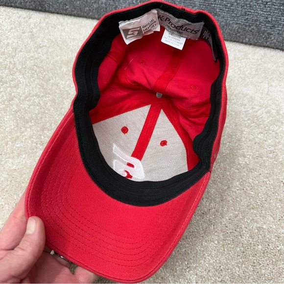 Snap On red Hat Cap One Size fitted ball cap - Picture 10 of 11